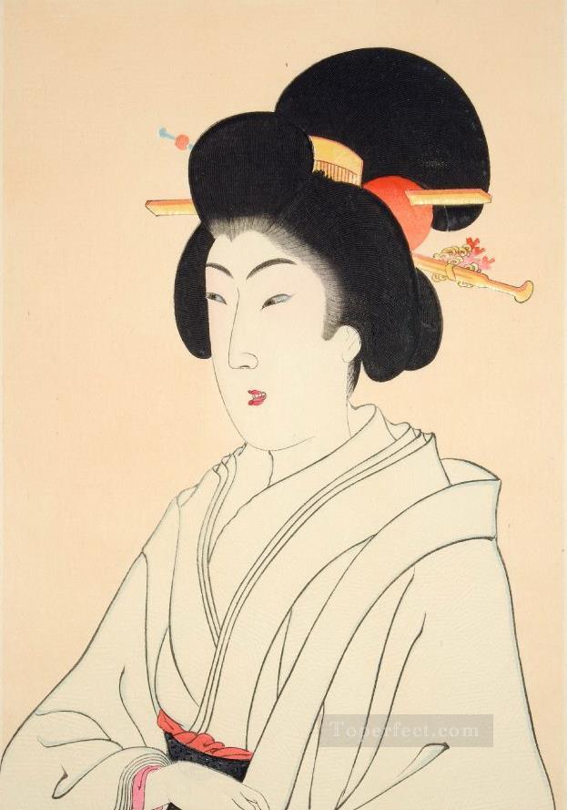 verdaderas bellezas 1898 Toyohara Chikanobu bijin okubi e Pintura al óleo